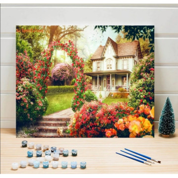 Casa con rosal